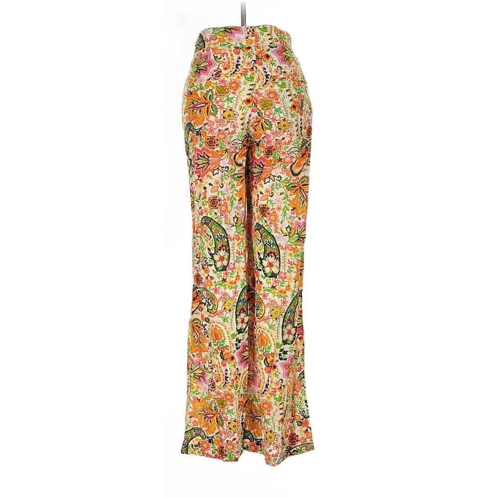ba&sh Floral Paisley Wide Leg Pants Multicolor High Rise